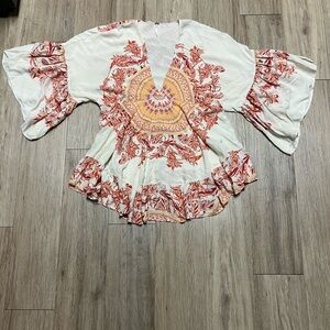 Bohemian Floral Print Women's Top